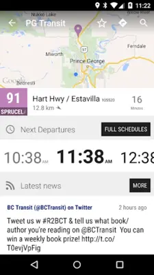 Prince George Bus - MonTransit android App screenshot 1